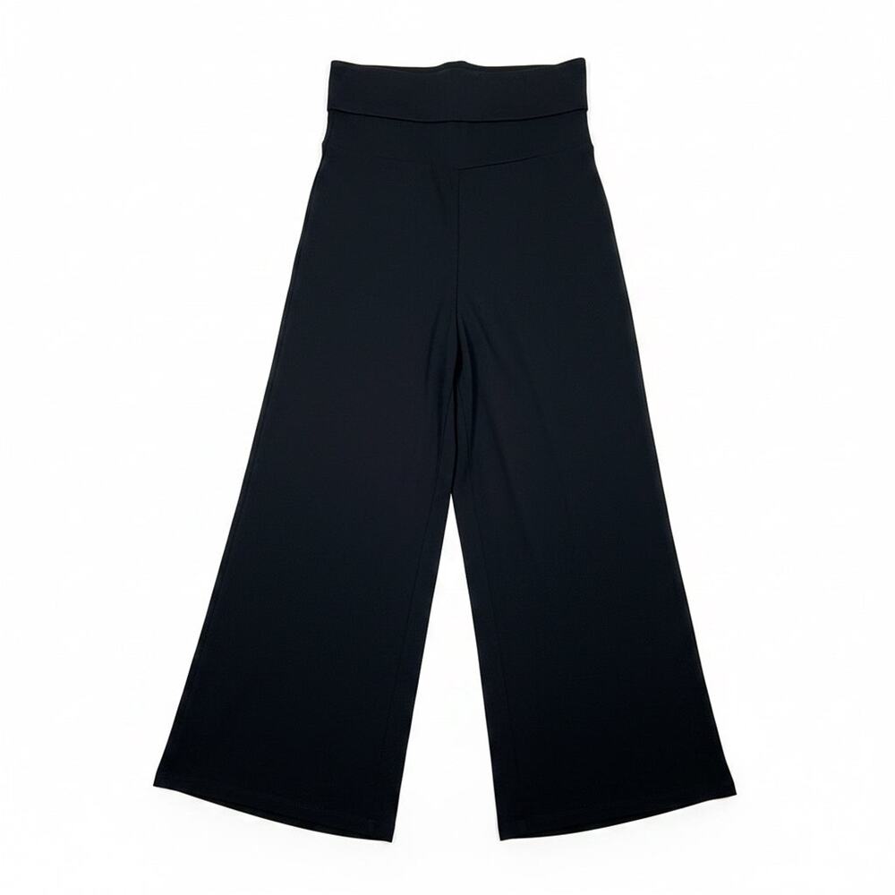 Me + Em navy knit crop palazzo pants, size 2